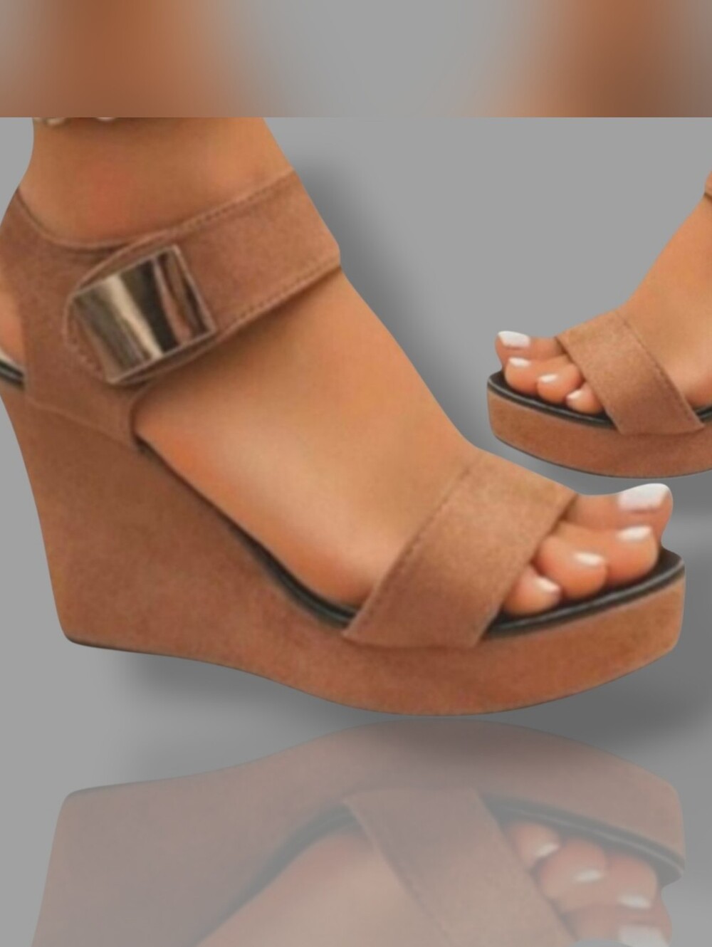 🆕Chic "Luggage Brown" Vegan Suede Platform Shoe